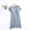 Blue, variant on Sentmoon Maternity Dress Summer Oversized Short Sleeve Nursing Dresses for Women V Neck Solid Color Loose Breathable Long Dress Stylish for Holiday Gatherings L