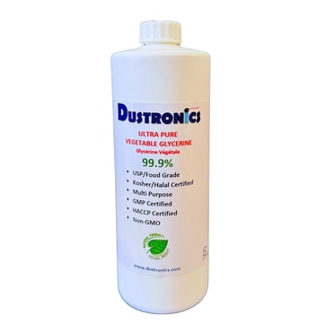 DUSTRONICS Glycérine Végétale ULTRA PURE 99,9 % USP Qualité Alimentaire, 1 LITRE