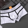 thumbnail image 2 of DPTALR Men's Solid Color Boxer Large Size Mid Waist Boxer Briefs, 2 of 3