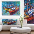 thumbnail image 2 of Designart Three Fishing Boat Oil Painting Canvas Wall Art, 2 of 4