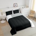 thumbnail image 4 of Erosebridal Modern Abstract Bedding Full Comforter Set, Black White Gray Down Comforter Microfiber 3pcs, 4 of 8