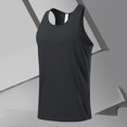 thumbnail image 4 of Mens Casual Tank Tops Racer Back Crewneck Sleeveless Shirt Lightweight Workout Tee Summer Muscle T-Shirts, 4 of 6