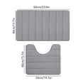 thumbnail image 3 of Sokhug Rugs Clearance Bathroom Rugs Sets 2 Foam Bath Mat for Toilet Soft Absorbent Bath Rugs Non-Slip Thick Machine Washable, 3 of 8