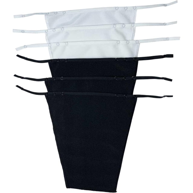 6-Pack Snap-On Modesty Panels for Women – Adjustable Bra to Cami Converters, Becikitc, One Size