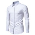 thumbnail image 4 of Birdeem Chemises pour Hommes Nouvelle Chemise à Rayures Color Block Décontractée Taille Européenne Manches Longues Chemise à Col Rabattu, 4 of 10
