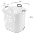 thumbnail image 2 of Sterilite White Wheeled 62L Hamper, 2 of 8