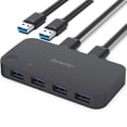 thumbnail image 1 of USB 3.0 Switch, USB Switcher 2 Computers Share 4 USB for PC Mouse Keyboard Printer Scanner, USB KVM Switch Selector Compatible with Windows, Mac, Linux, 1 of 5