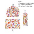 thumbnail image 3 of Newborn Swaddle Printed Wrap Quilt Photography Wrap Cloth + Hat + Headband 3-Piece Set, 3 of 3