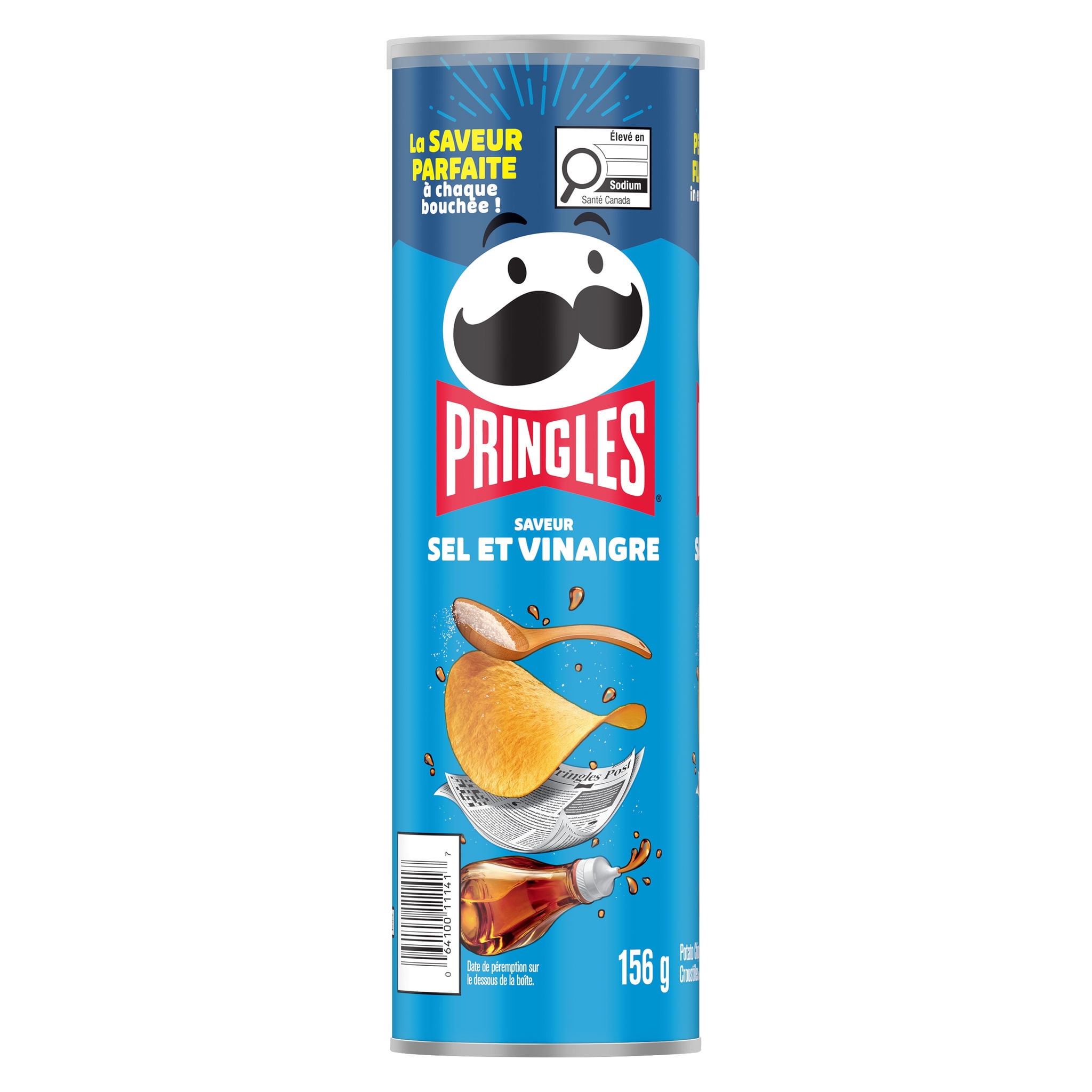 Croustilles Pringles Saveur de Sel et vinaigre 156 g