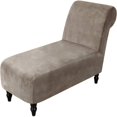 thumbnail image 1 of 2024 Velvet Armless Chaise Lounge Slipcover Stretch Sofa Slip Cover Furniture Protector, 1 of 8