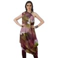 thumbnail image 2 of Moomaya Robe Kurti à une Épaule Imprimée pour Femme, Sans Manches, à Col Bénitier, Style Bohème, Tenue de Soirée de Designer, 2 of 7