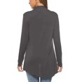 thumbnail image 4 of Wangsaura Women Simple Style Cardigan, Solid Color Long Sleeve Knitwear, 4 of 6