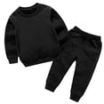 thumbnail image 1 of MeetoTime Girls Boys 2 Piece Outfit Basic Pullover Sweatshirt and Jogging Pants Cotton Set for Toddler Kids, 1 of 4