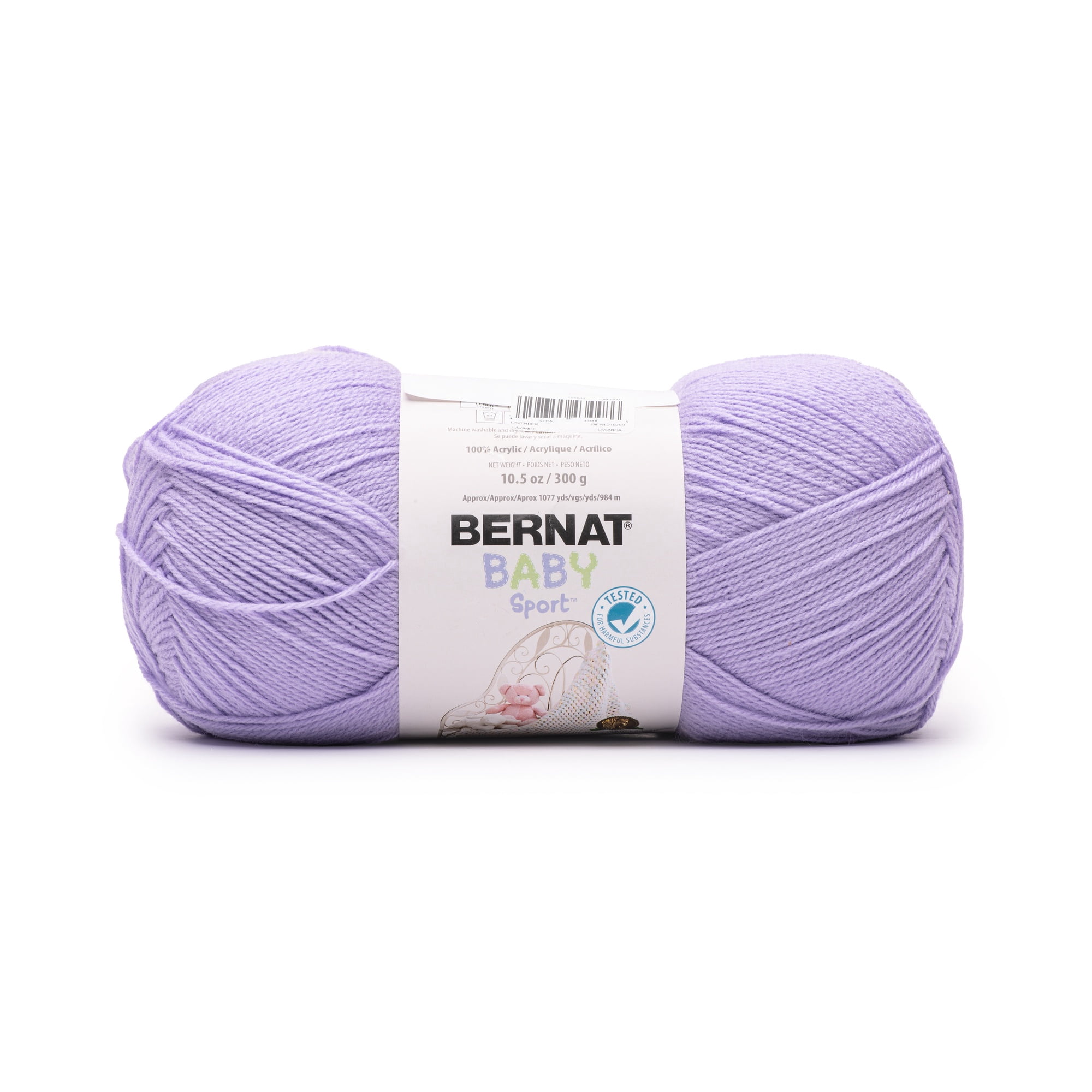 Bernat® Baby Sport bb™ Fil acrylique n° 3 DK (léger), lavande 10,5 oz/300 g 1 077 yards