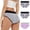 Grey, variant on EGNMCR Women's Cotton Underwear, High Waist Breathable Briefs, Soft Underpants, Ladies Stretch Panties 3PC Women's Comfortable High Waisted Panties Women's Physiological Underpants Women Panties