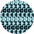 thumbnail image 1 of Ahgly Company Tapis d'Intérieur Lavables en Machine, Ronds, Transitionnels, Vert Sarcelle Profond, Ronds de 3', 1 of 7