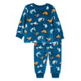 thumbnail image 1 of George Baby Boys' Velour Pajama 2-Piece Set, 1 of 2