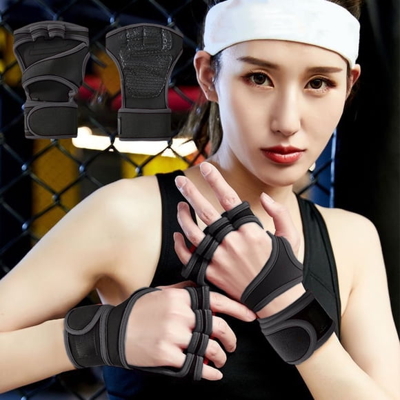 Half Finger Workout Gloves for Gym Weight Lifting Wrist Support Callus Protection Non Slip Grip for Men and Women, 1 Pair
