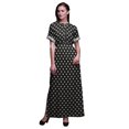thumbnail image 1 of Bimba Rayon Rose Floral Womens Printed Side Slit SummerDressLong Maxi Gown-Large, 1 of 6