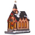 thumbnail image 3 of MasteelfCA 1Pc Christmas Luminous House with LED Light Resin Villa Craft Party Ornament, 3 of 8