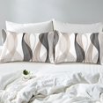 thumbnail image 4 of Erosebridal Checkered Geometry Bed Sheets Set Full Size, Chic Tan Bed Sheets Full, Mid Century 4 Pieces, 4 of 7