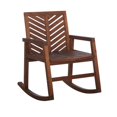 thumbnail image 1 of Afuera Living Outdoor Wood Patio Chevron Rocker in Dark Brown, 1 of 7