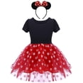 thumbnail image 1 of Minnie Déguisement Robe Bébé Fille Serre-Tête Oreilles de Mouse Robe à Pois, 1 of 6