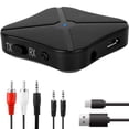 thumbnail image 1 of HIFI Bluetooth Wireless Audio 4.2 Transmitter Receiver Wireless Bluetooth Audio Adapter 3.5mm AUX RCA Stereo Output for TV MP3 PC CD Player Tablets and Car Stereo, 1 of 10
