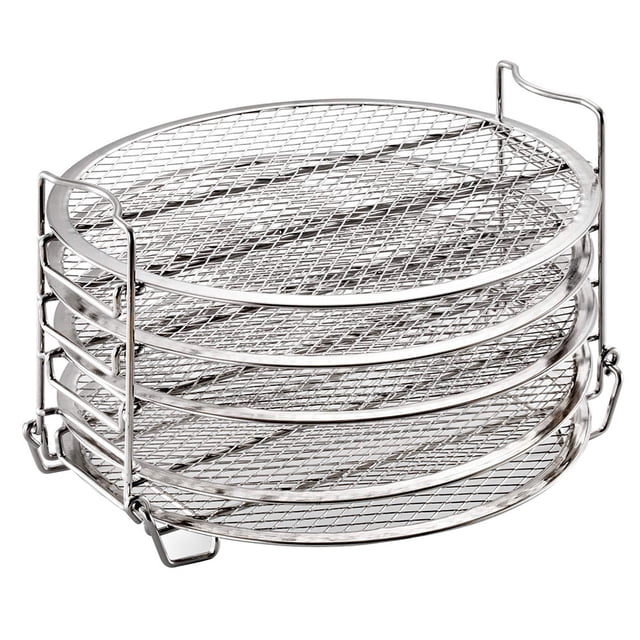 CIMAXIC 1 Set 5 Layers Dehydrator Rack Air Fryer Cooker Rack Stainless Steel Stand Accessories Compatible with Ninja Grill 6.5 Quarts and 8 Quarts (Assorted Color),8.27"X7.87"X6.3"