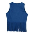 thumbnail image 4 of Zaldita Gilet Western Cowboy Rétro Cowgirl Hippie à Franges pour Enfants Rivets Sans Manches Veste Gilet Bleu 16, 4 of 6