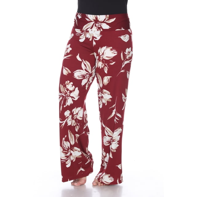 White Mark Women's Floral Palazzo Pants