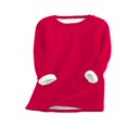 thumbnail image 1 of Pull à Manches Longues Manches Longues Sweat-Shirt Basique Automne Hiver Robe Couleur Unie Hauts Chauds, 1 of 3