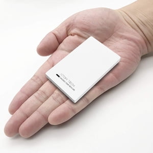 Attom Tech USB Output Super Slim Power Bank Ultra Thin 3000mAh Portable charger, Micro USB and USB-c Dual Input Ports Mini External Phone Battery Pack Small Emergency Phone Power Backup (Whi