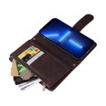 thumbnail image 4 of Case for iPhone 13 Pro Cover Zipper Pocket Wallet Case Magnetic Protective - Braun, 4 of 5