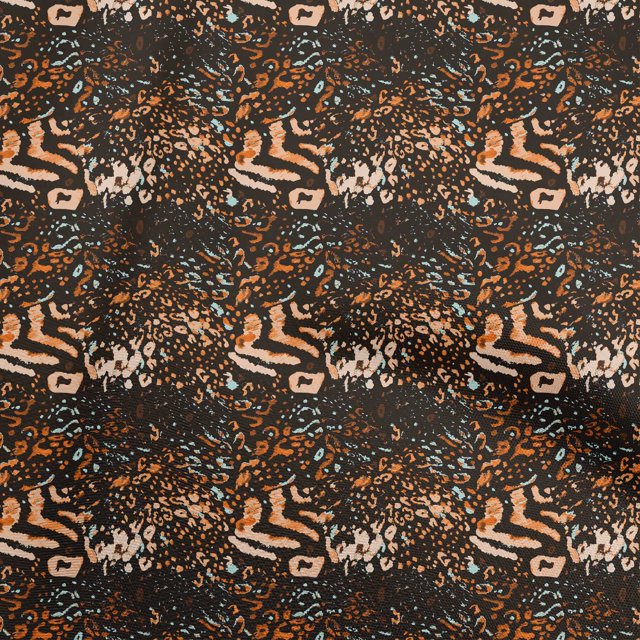 oneOone Rayon Orange Fabric Animal Craft Projects Decor Fabric Printed By The Yard 56 Inch Wide