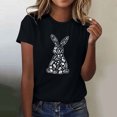 thumbnail image 2 of Tauxra Hauts d'Été à Manches Courtes pour Femmes, T-Shirts à Col Rond pour Femmes, Blouse T-Shirt Décontractée à Imprimé de Pâques, 2 of 5