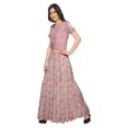 thumbnail image 2 of Moomaya Printed Two Piece Flared Skirt And Crop Top Rayon Ethnic Set For Girls, 2 of 6