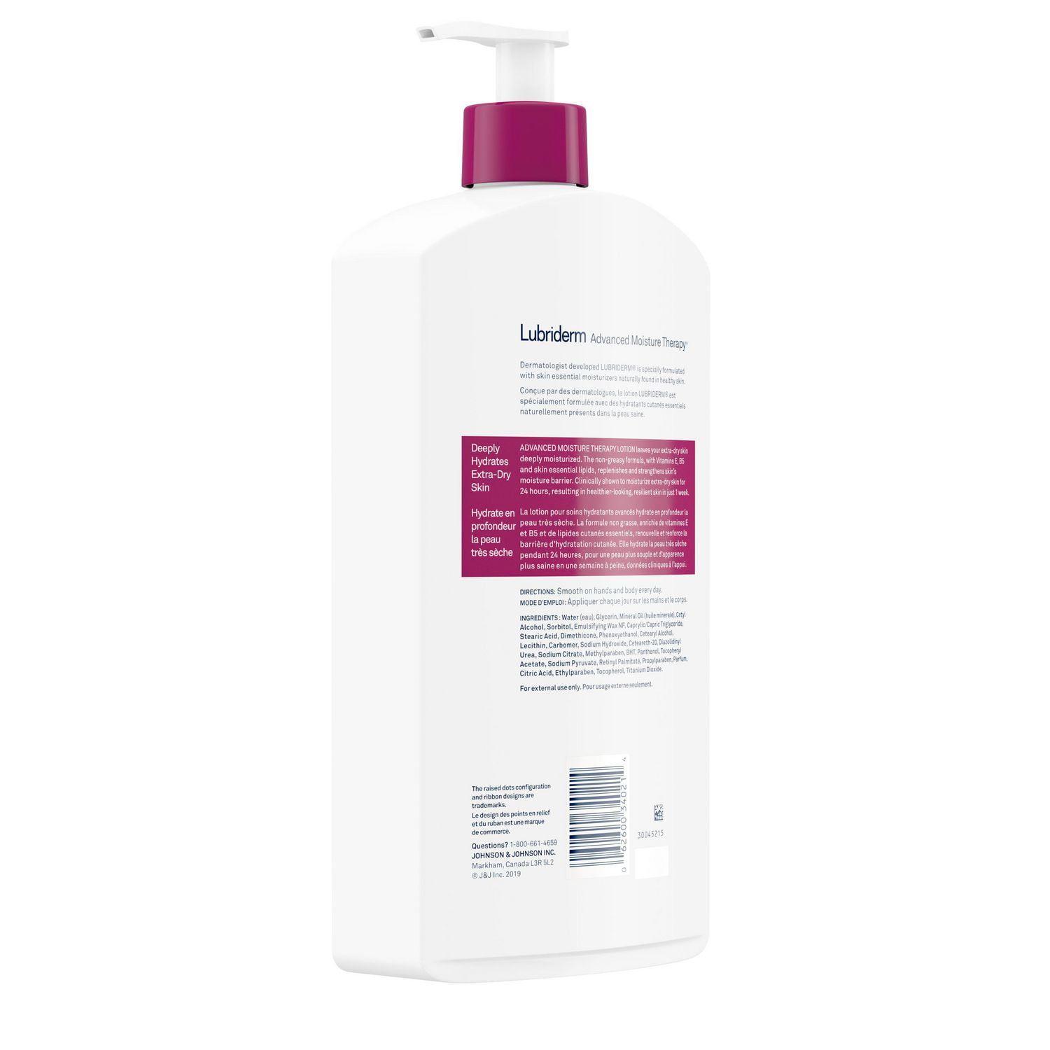 Lubriderm Advanced Moisture Therapy Lotion, Vitamines E et B5, 946 ml