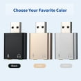 thumbnail image 3 of Mistaha USB External Sound Card 7.1 USB To 3.5mm Earphone Mic Adapter Soundcard Mic headphone, 3 of 8