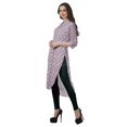 thumbnail image 4 of Moomaya Tunique en Coton à Manches Retroussables pour Femmes Kurti Imprimé Longueur Genou Kurta d'Été, 4 of 6