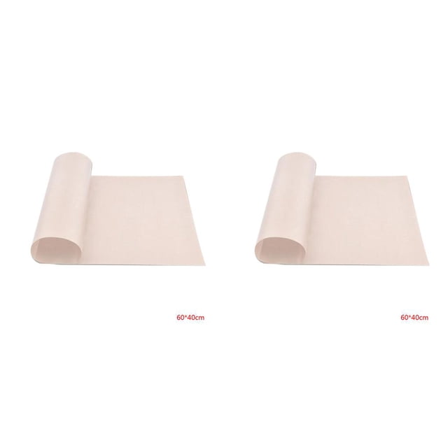 kurtrusly Baking Mats Heat-resistant Reusable Non-stick DIY Crafts Cake Pastry Cooking Pads Bakeware Household Restaurants White L 2Set