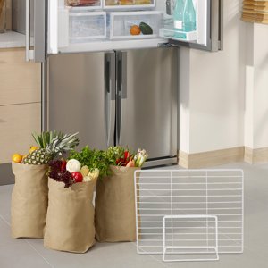 VERDANVERSE 2pcs Freezer Separator Divider Metal White Organisation pour le congélateur commercial