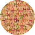 thumbnail image 1 of Ahgly Company Tapis d'Intérieur Ronds Transitionnels Orange Lavables à la Machine, 6 Pieds Rond, 1 of 7