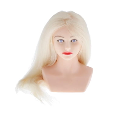 lionlar Mannequin de Coiffage Tête Salon Entraînement Mannequin Tête 27 Pieds' Beige