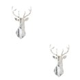thumbnail image 3 of Decodeary Personalized Home Style With 3D Mirror Deer Wall Stickers Acrylic 3D Deer Head Mirror Wall Sticker Multifunctional silver S 2Set, 3 of 6