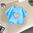 thumbnail image 4 of Hauts Filles T-Shirts Chemises Enfants Mignon Graphique Col Rond Manches Courtes Été Décontracté Chemise Hauts pour Filles, 4 of 4