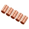 thumbnail image 1 of Uxcell Straight Copper Coupling Fittings Welding Joint for HVAC Air Conditioner 5Pcs 3/8 inch, 1 of 5