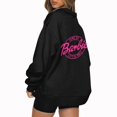 thumbnail image 2 of Mode Décontractée à Manches Longues Imprimé Floral Fermeture Éclair Épaule Extérieure Surdimensionné Sweat-Shirts Noir S, 2 of 6