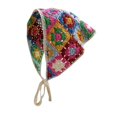 thumbnail image 2 of Birdeem Hand Crocheted Hook Flower Hollowed Out Triangular Scarf Sweet and Cute Tie Hair Turban Hat, 2 of 6