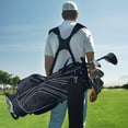 thumbnail image 4 of Gymax Golf Stand Bag 6 Way Divider Golf Carry Bag w/ Straps & 7 Storage Pockets Black, 4 of 10